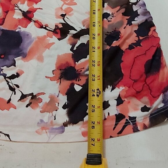 Yessica Women's Short Sleeve Floral Cowl Neck Shirt - Size Large - Picture 4 of 8